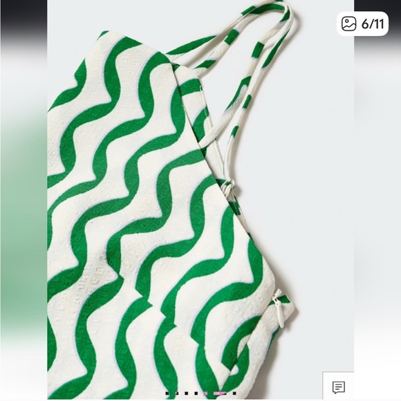 Mango Green and White Wave Jumpsuit - Picture 5 of 5